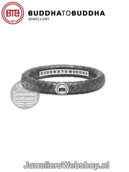 Buddha to Buddha Dunia Hammered Black ring 321