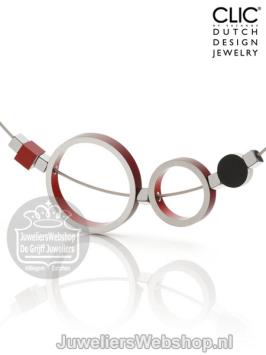 clic collier staaldraad met ronde hangers c186r