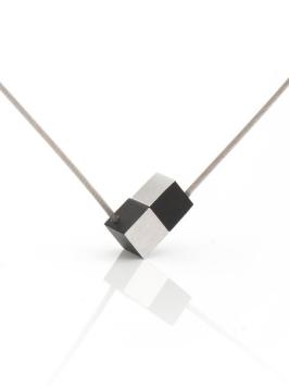 Clic collier staaldraad met aluminium hangers zwart