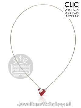 C206R Clic Collier rood