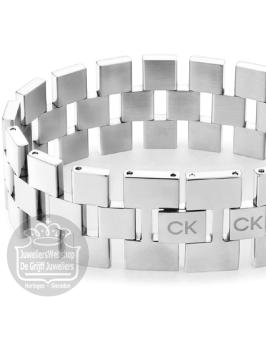 Calvin Klein Geometric armband CJ35000243 Zilver