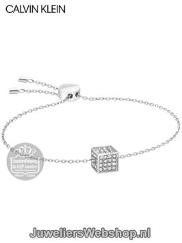 Calvin Klein Rocking armband KJ9CWB040100 Zilver met Swarovski