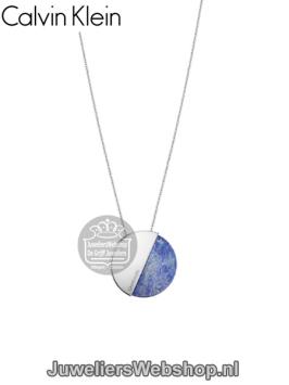 Calvin Klein Spicy Ketting KJ8RLN040200 met Lapis Blauw