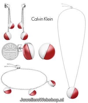 Calvin Klein Spicy Set KJ8R Zilver met Rood