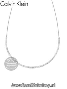 Calvin Klein Tune Ketting KJ9MMN040100 Zilver met Swarovski