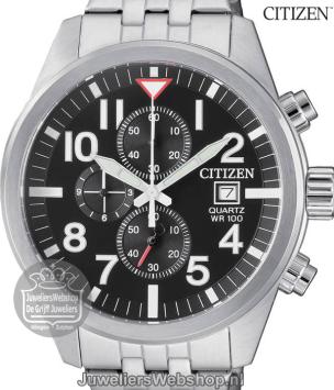 Citizen Heren Sport Chronograaf Horloge Quarts AN3620-51E Staal