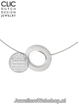 C12 Clic collier ronde magnetische hanger aan staaldraad