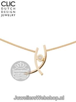 Clic CG4 Gouden Collier met Diamant