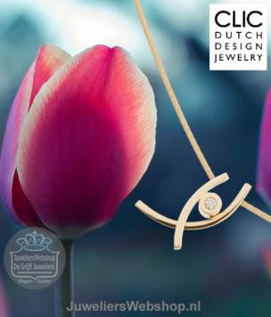 Clic Tulip Collier Goud met Diamant