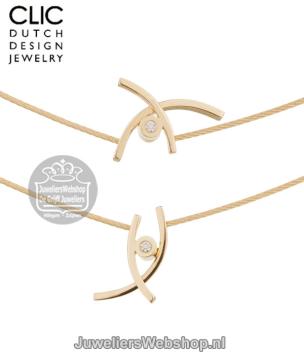 Clic Tulip collier goud met diamant CG4