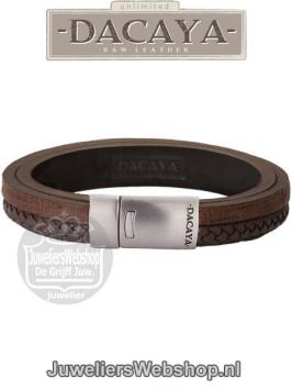 Dacaya armband t-junction bruin f119214 maat m
