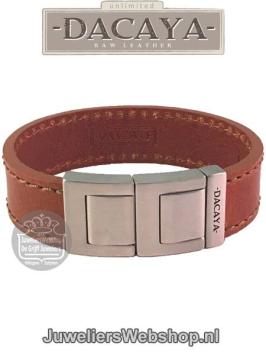 F122320 dacaya armband cognacbruin 20mm