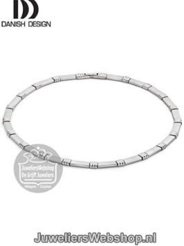 IJ105N1 Danish Design Odder Dames Collier Titanium Zilverkleurig