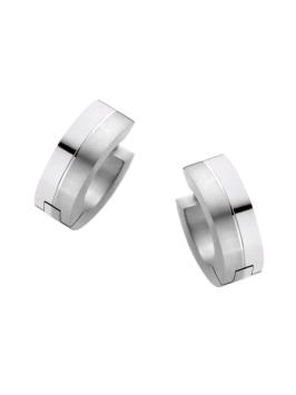 danish design IJ135E1-2 oorbellen titanium mat-glanzend
