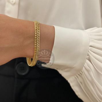 Fjory Gouden Dubbel Gourmet Armband 40-DG0821