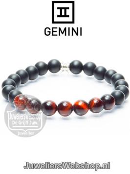 Gemini armband cobmo black/bordeaux 15098 small 8mm