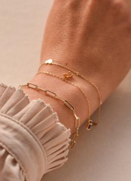 Jackie Gold Box Link Bracelet JKB20.011