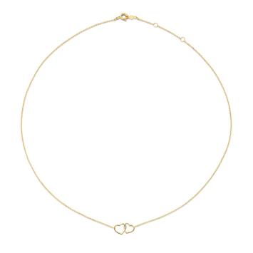 Jackie Gold Double Heart Necklace JKN23.049