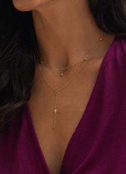 Jackie Gold Double Bubble Necklace JKN23.351