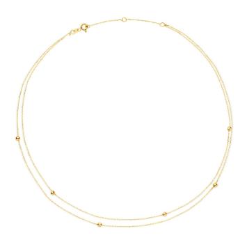 Jackie Gold Double Bubble Necklace JKN23.351