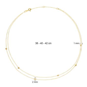 Jackie Gold Double Bubble Necklace JKN23.351