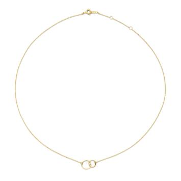 Jackie Gold Double Circle Necklace JKN20.048