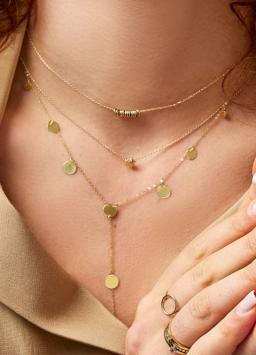 Jackie Gold Eleven Rings Necklace JKN20.086