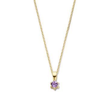 Jackie Gold Amethyst Pendant JKP20.006