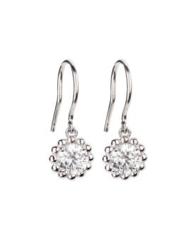 joy de la luz je011 zilveren oorbellen met zirconia