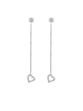 joy de la luz je016 zilveren oorknoppen met zirconia hartje