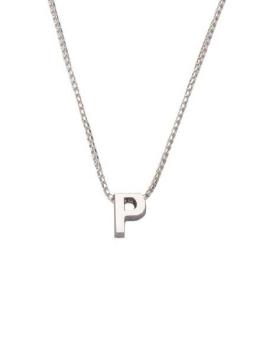 initials letter P collier Joy de la Luz Si-P