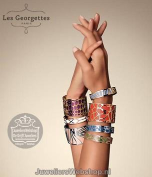 Les Georgettes Leer Bandje Sun en Navy Blue 40mm