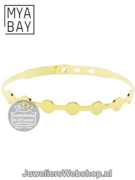 mya bay armband 7 circles goud jc-35.g