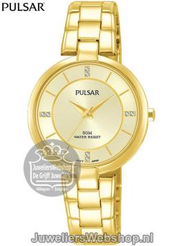 PH8316X1 Pulsar Horloge Dames Goudkleurig met Swarovski