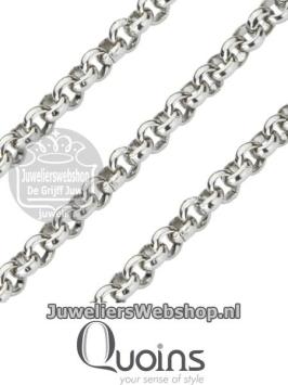 Quoins QK-EN1 ketting staalkleurig 3mm