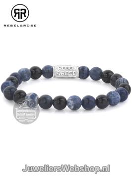 Rebel & Rose armband RR-80045-S-L Blue Rocks 19cm