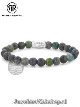 Rebel & Rose armband RR-80044-S-L Green Rocks 19cm