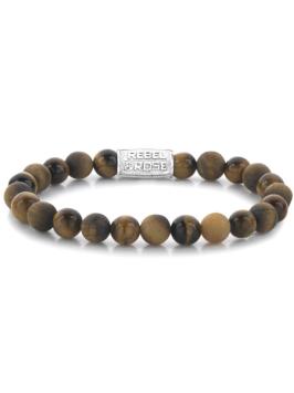 Rebel & Rose Tiger Rocks 8mm Armband Bruin