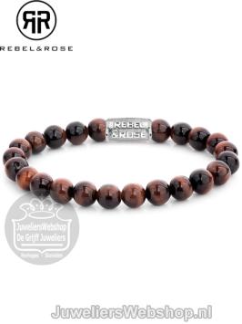 Rebel & Rose Tiger Red Armband RR-80029-S-L