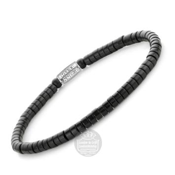 Rebel & Rose armband Slices The Black Stone RR-40073-S-L 19cm