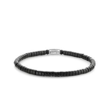 Rebel & Rose armband Slices The Black Stone RR-40073-S-L 19cm