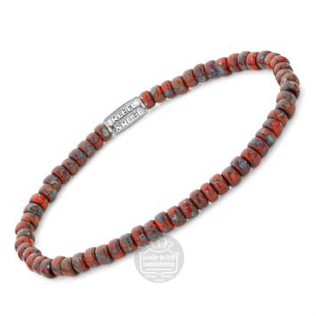 Rebel & Rose armband Glass Rocks Red Jazz RR-40117-S-M 17,5cm