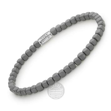 Rebel & Rose armband Roll the Dice Mad Dark Grey RR-40076-S-M 17,5cm