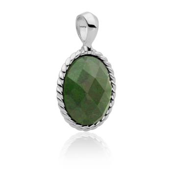 sparkling jewels Twist Pendant facet Moss Agate hanger SP21-G16