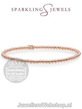 sparkling jewels armband all shine rose gold saturn 3mm sb-rg-3mm-add