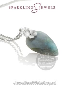sparkling jewels Blossom editions facet labradorite hanger pengem18-bs