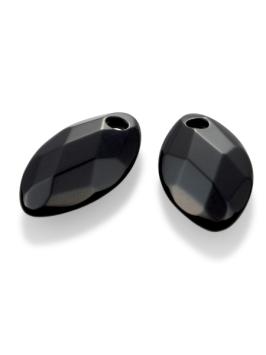 sparkling jewels earring editions facet onyx ear leaf eardrops eagem07-fclf-s