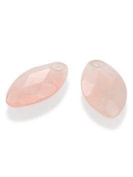 sparkling jewels earring editions facet rose quartz ear leaf eardrops eagem13-fclf-s