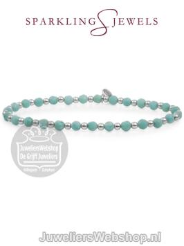 sparkling jewels armband amazonite interstellar sb-gem12-3mm-mix