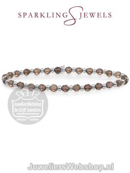 sparkling jewels armband smoky quartz interstellar sb-gem23-3mm-mix